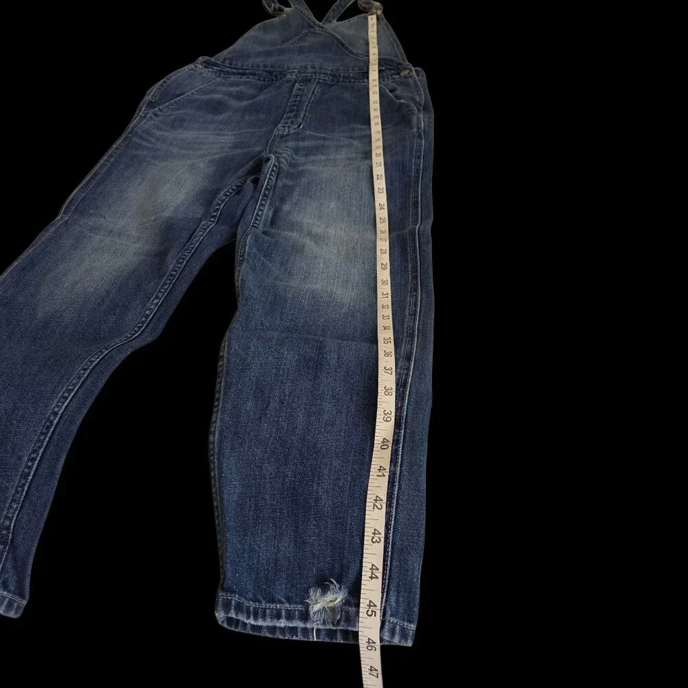 Women's GAP 1969 Blue Denim V-Neck Bib Overalls. Size 28R. Full length. - Picture 16 of 16